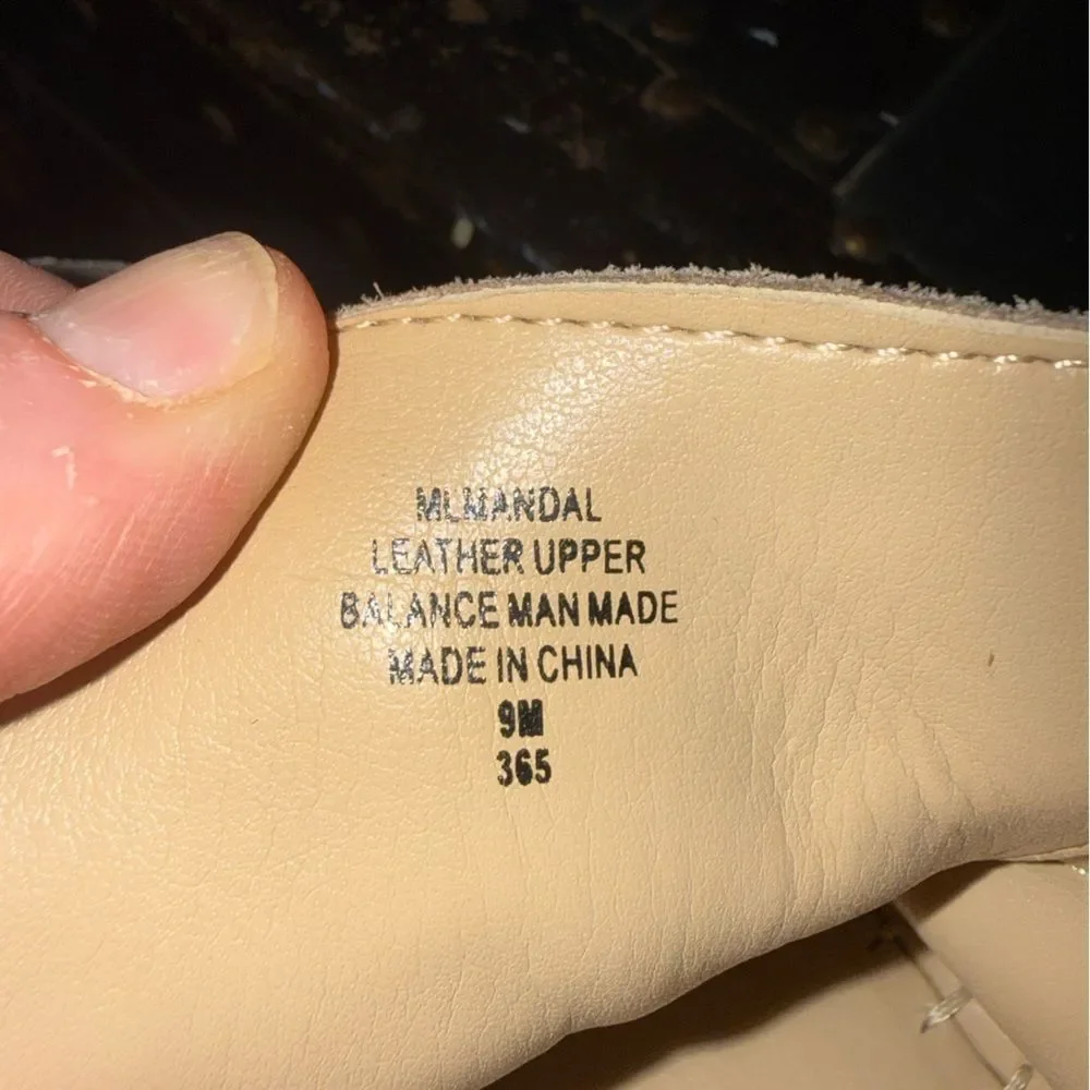 Marc Fisher Tan Suede Mandal Perforated Platform Espadrille Sneaker EUC Size 9